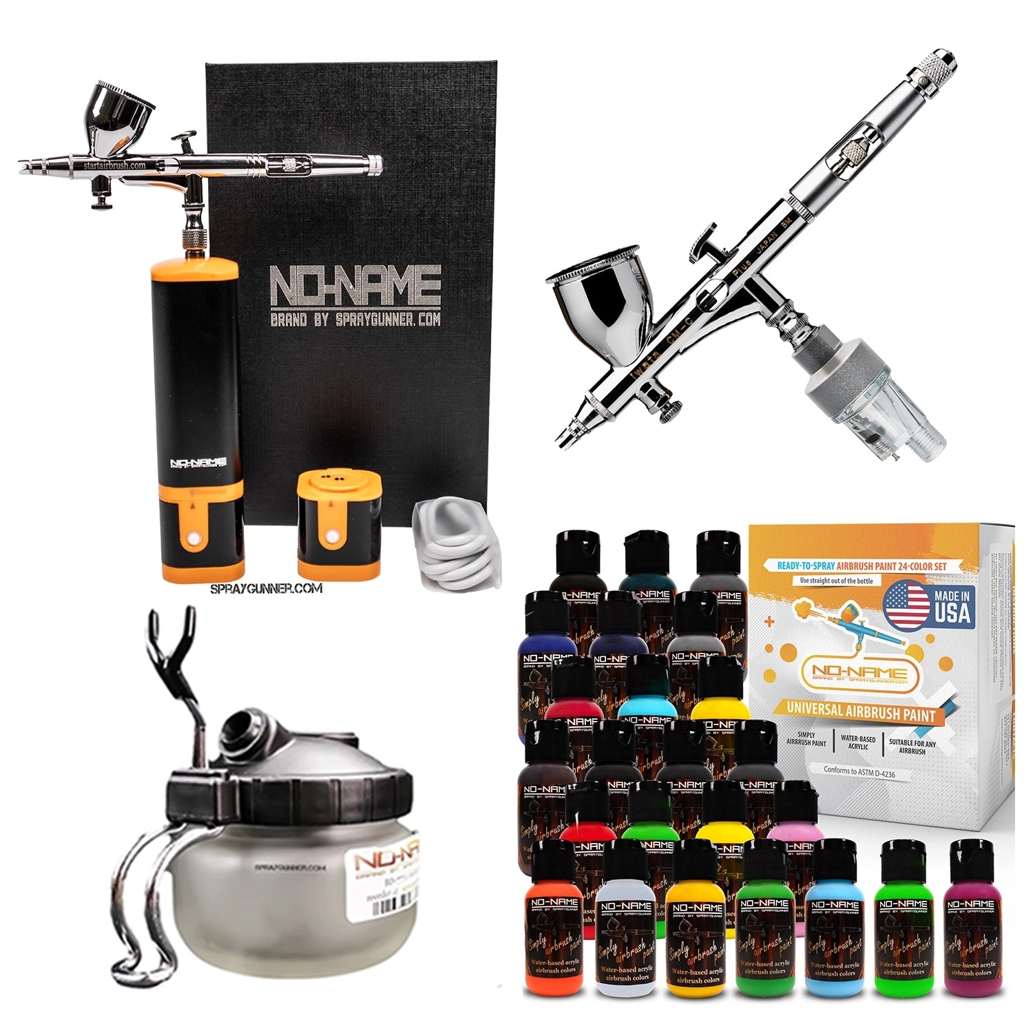 Cordless airbrush battery powered compressor with airbrush kit with Options - Urbanlystore