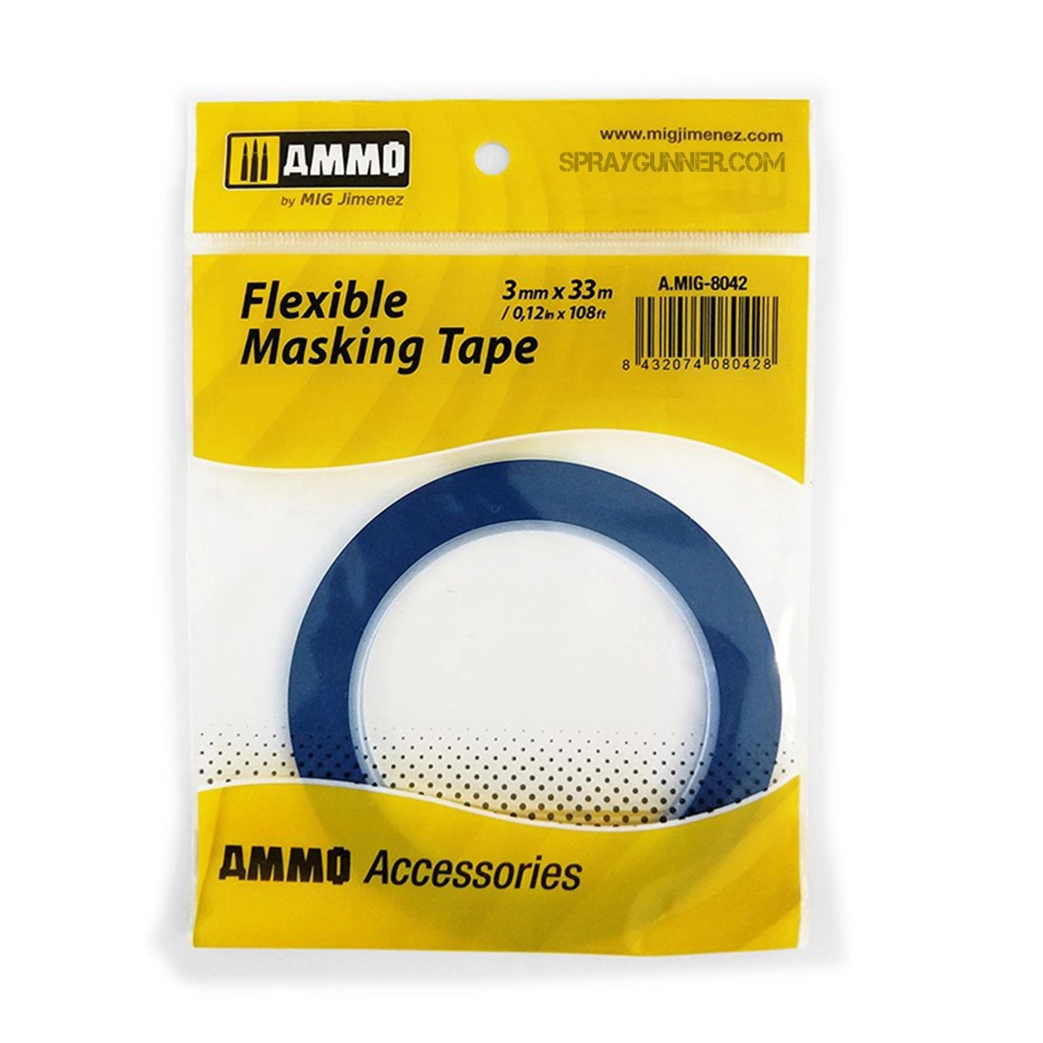 Open Box AMMO by MIG Accessories Flexible Masking Tape (3mm x 33m) AMMO by Mig Jimenez at Urbanlystore