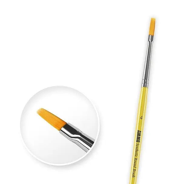 AMMO by MIG Brushes - #4 SYNTETIC FLAT BRUSH - Urbanlystore