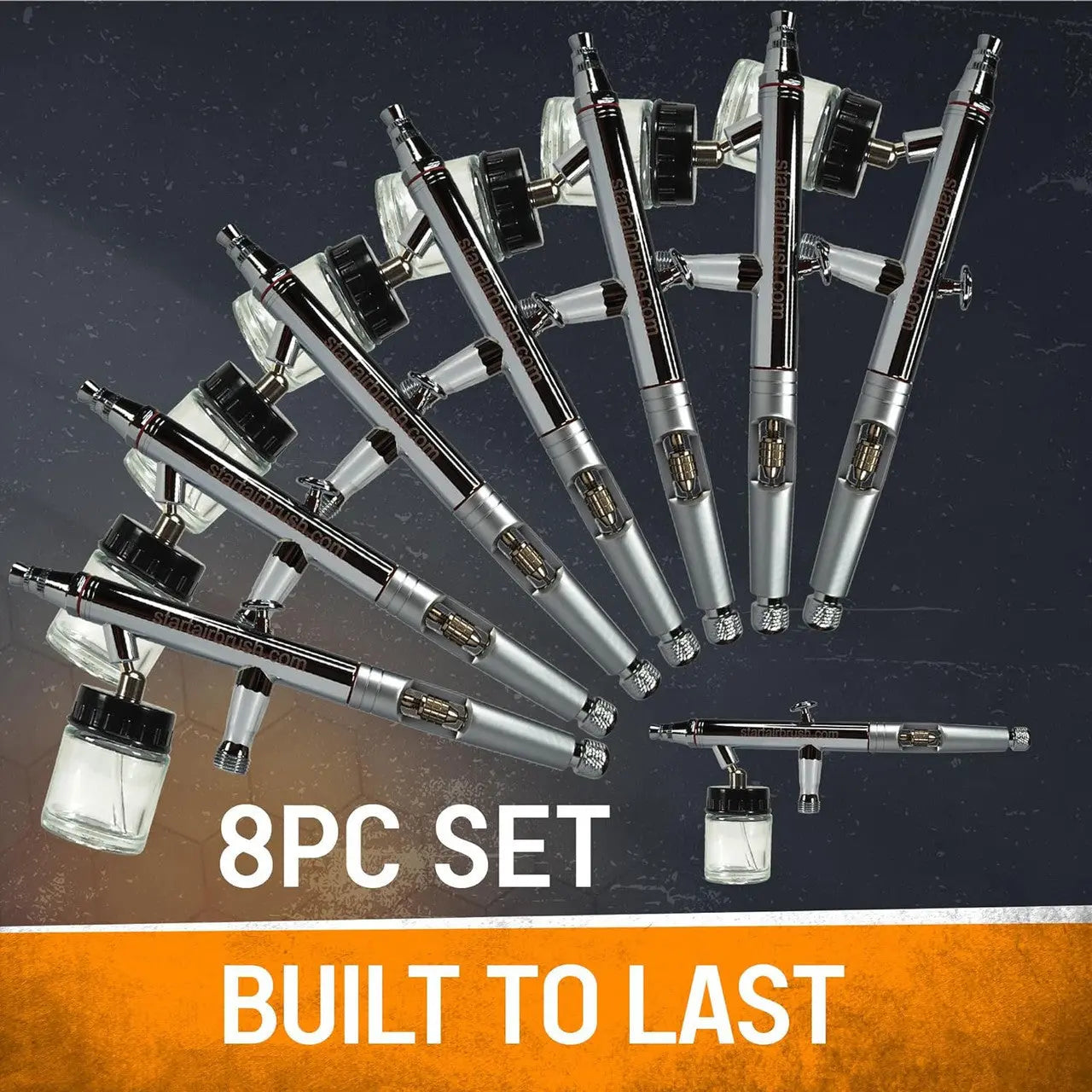 Professional Airbrush Art Kit: 8-Piece Siphon Feed Airbrush Set with Compressor - Urbanlystore