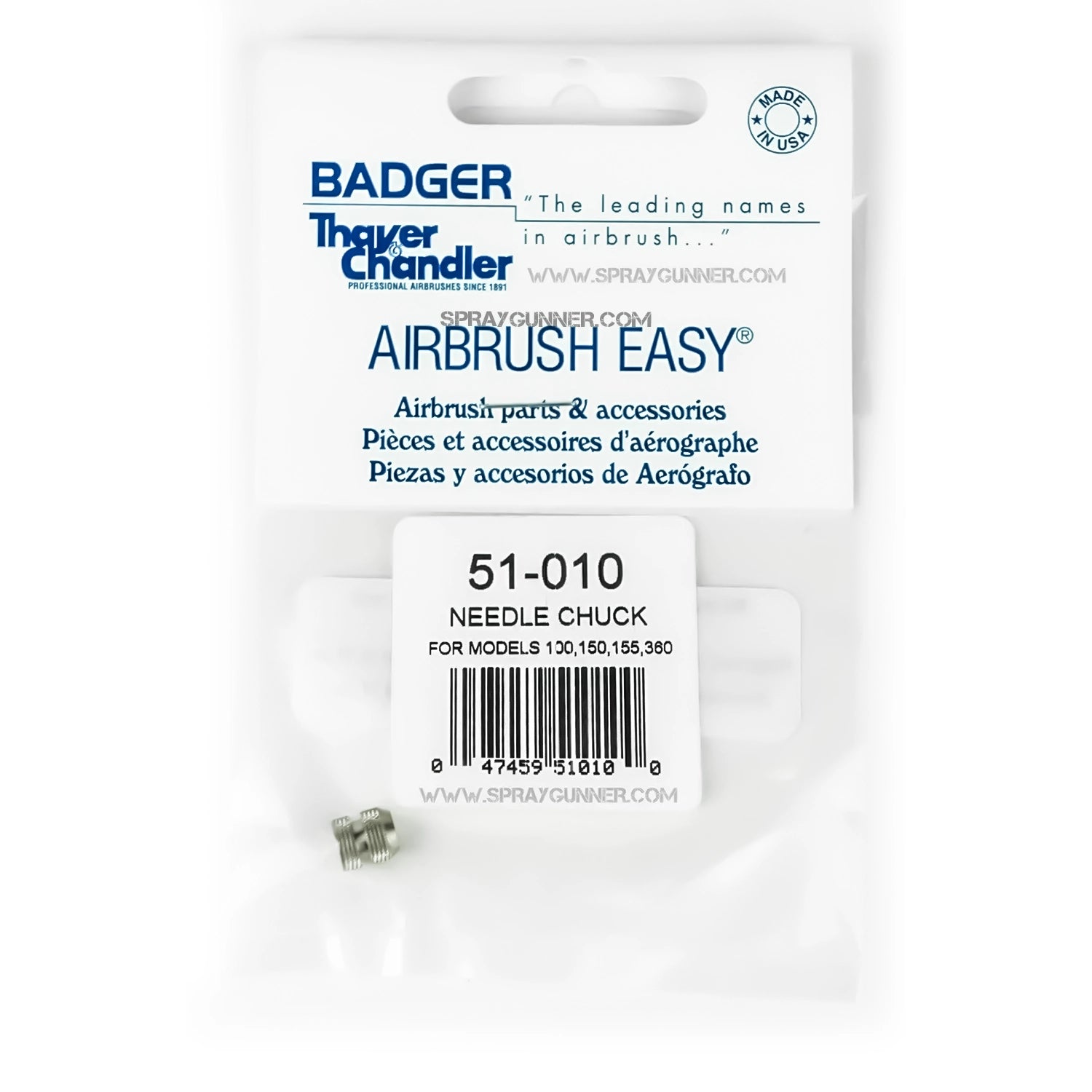 RK-010 Needle Chuck lock-nut BADGER - Urbanlystore