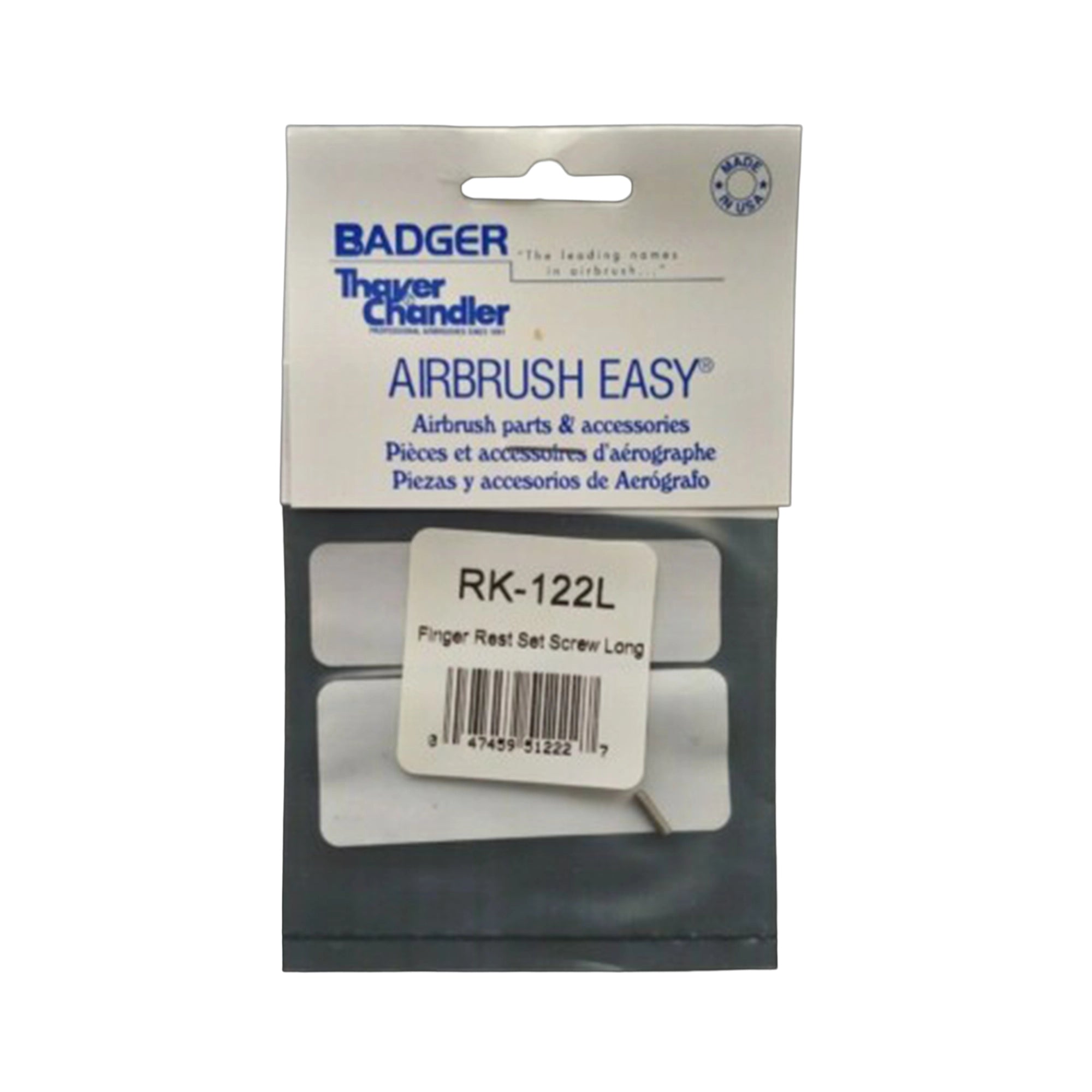 BADGER RK-122L Finger Rest Set Screw Long