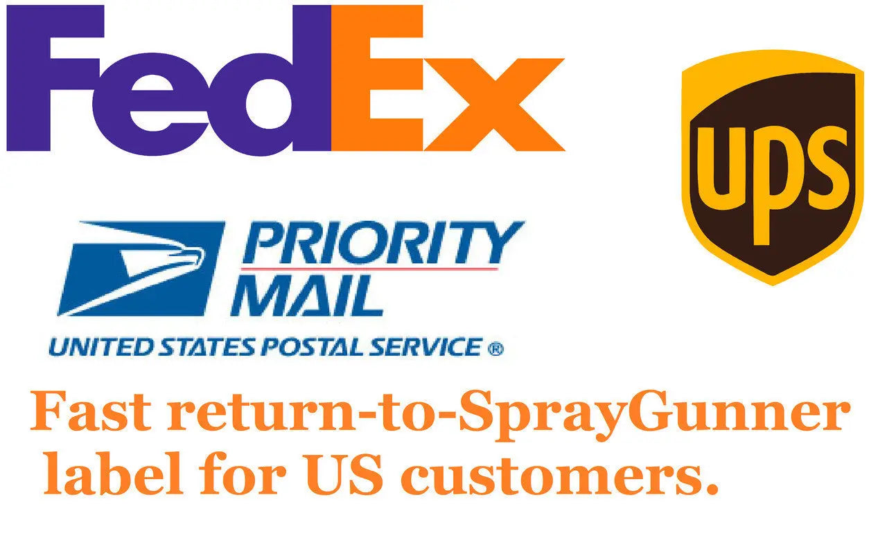 Return shipping label for airbrush service and such - Urbanlystore