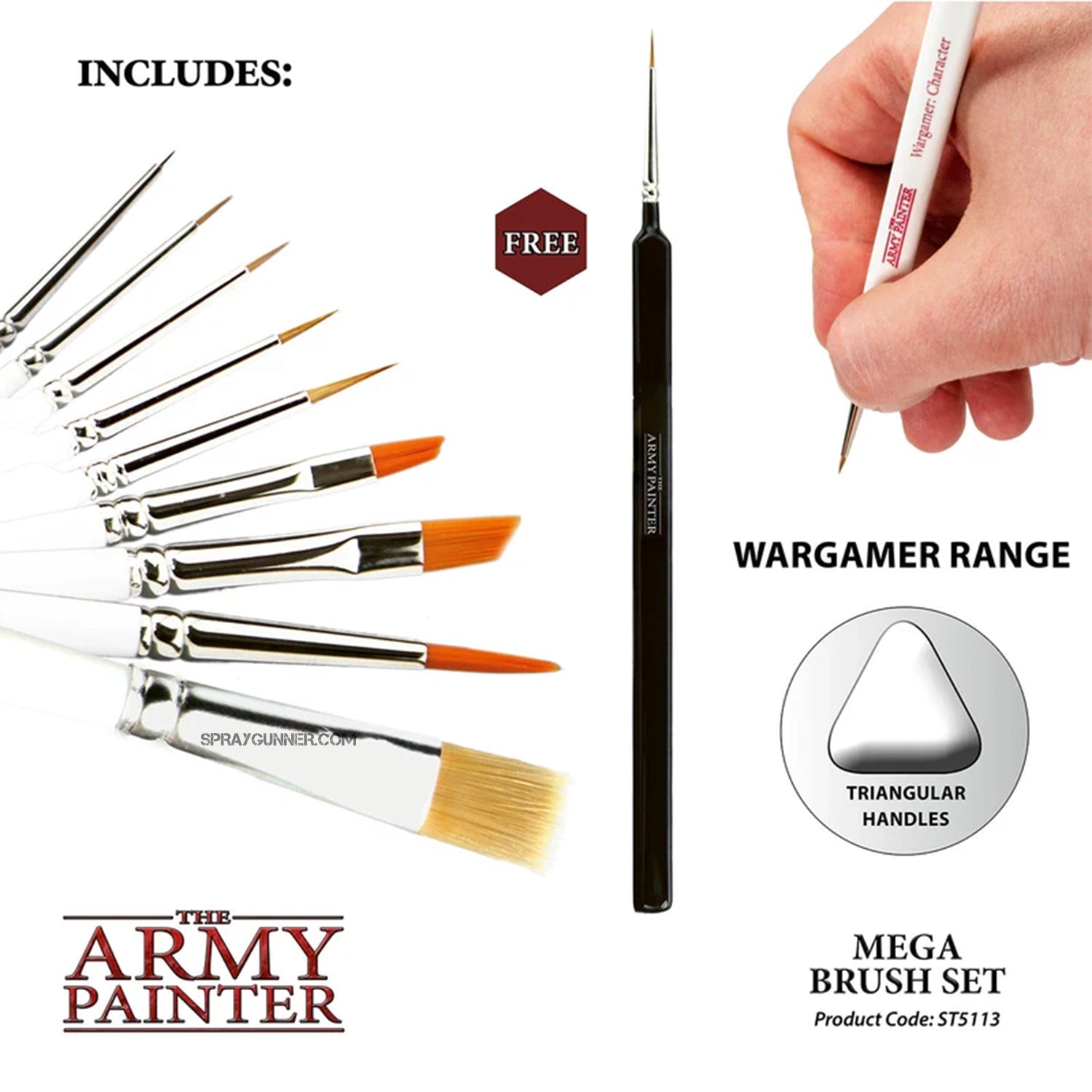 THE ARMY PAINTER: Mega Brush Set - Urbanlystore