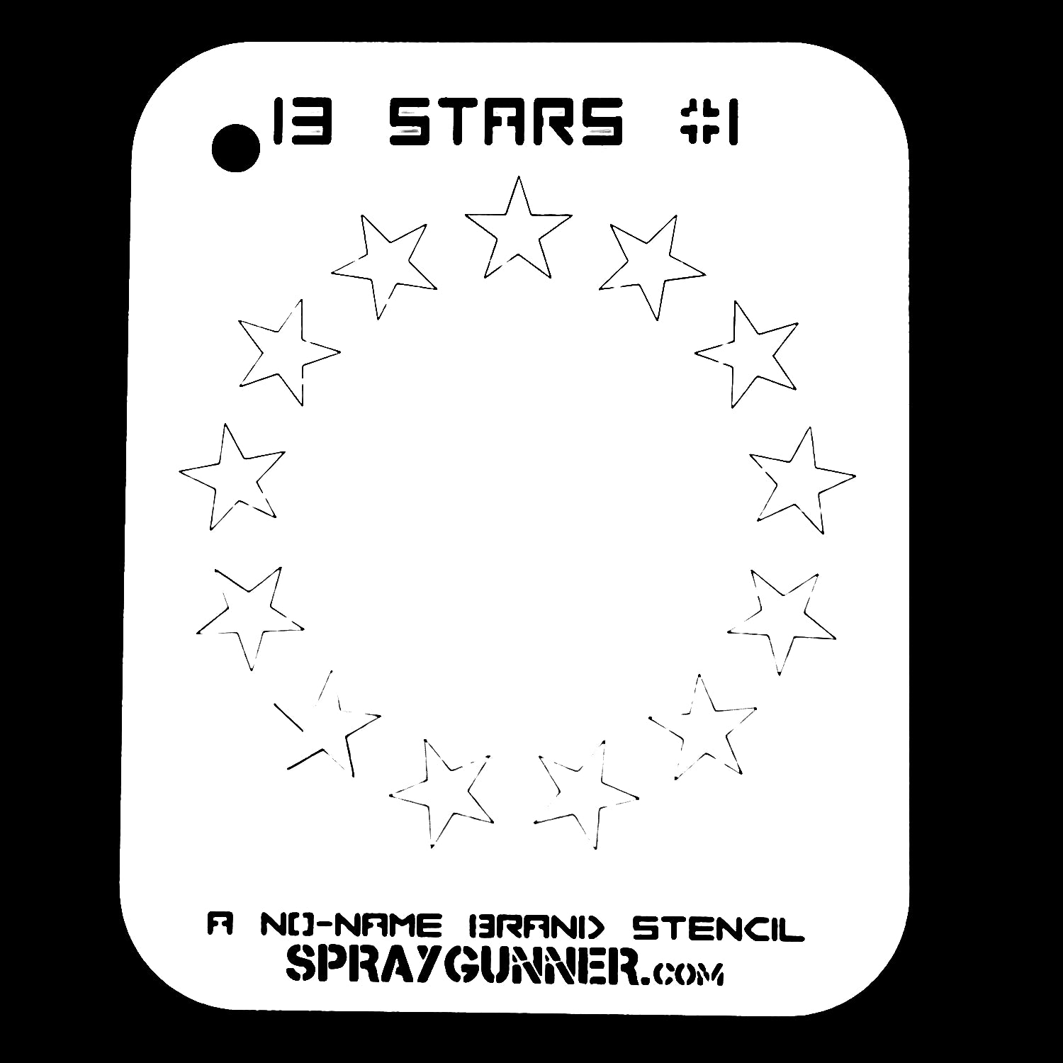 NO-NAME Brand Thirteen Stars Stencil #1 - Urbanlystore