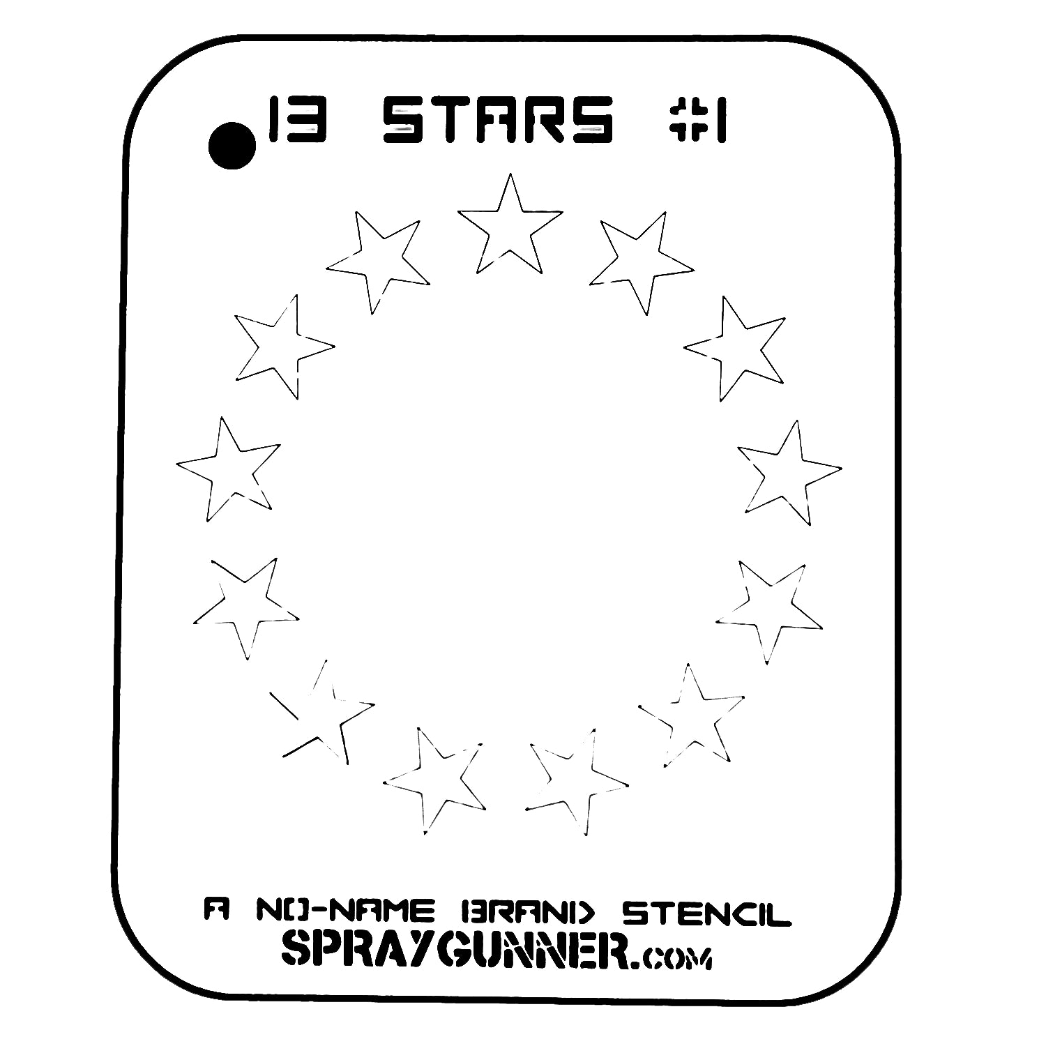 NO-NAME Brand Thirteen Stars Stencil #1 - Urbanlystore