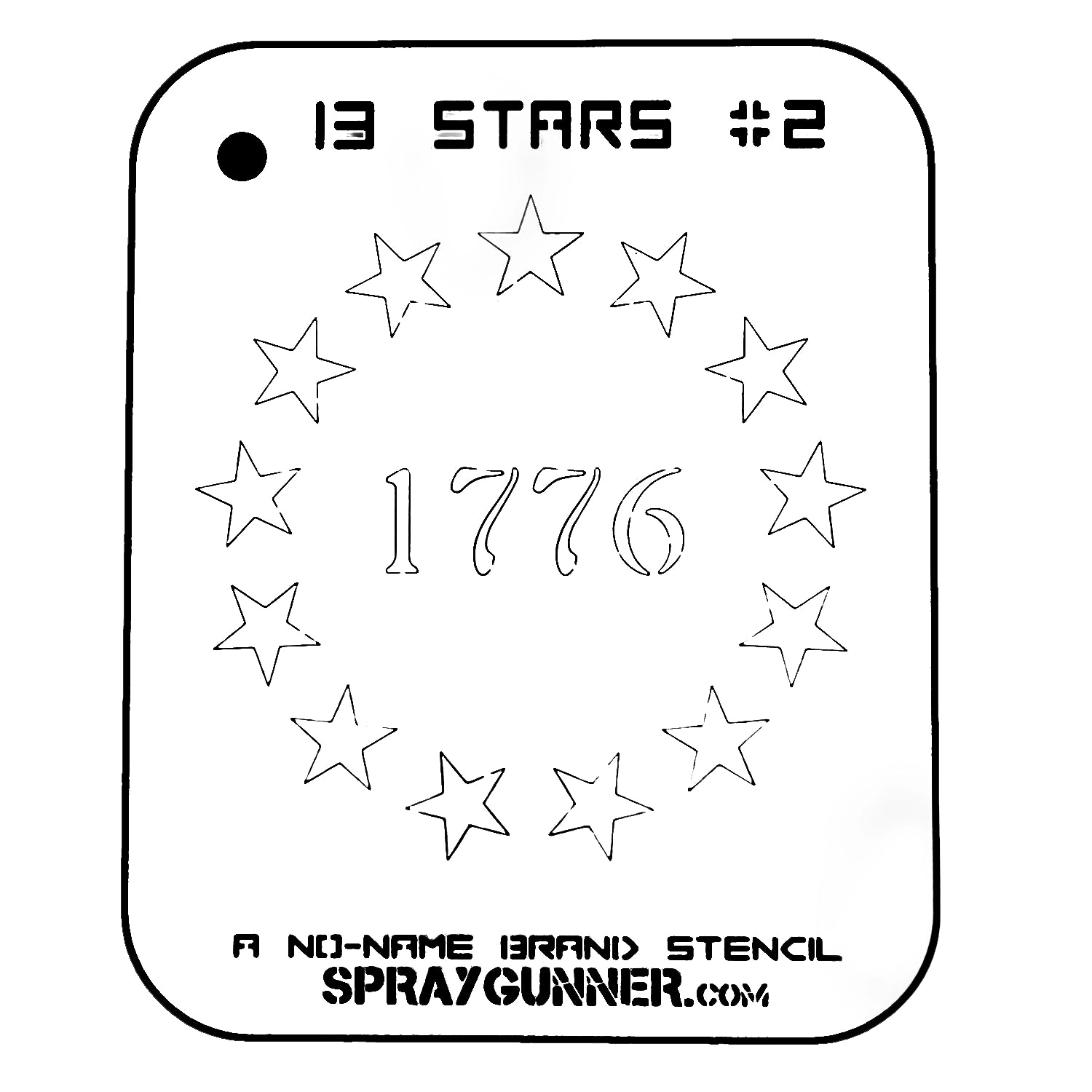NO-NAME Brand Thirteen Stars Stencil #2 - Urbanlystore