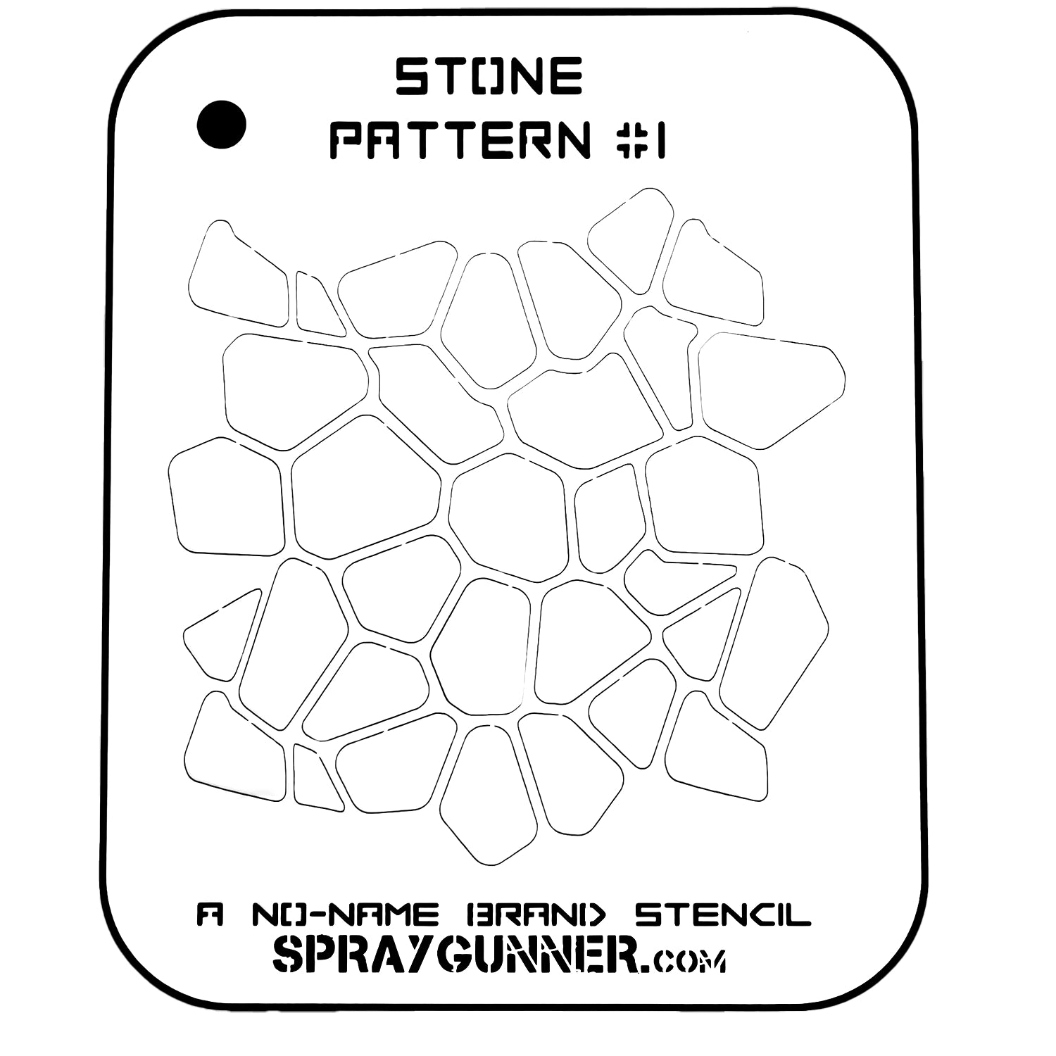 NO-NAME Brand Stone Pattern Stencil #1 - Urbanlystore