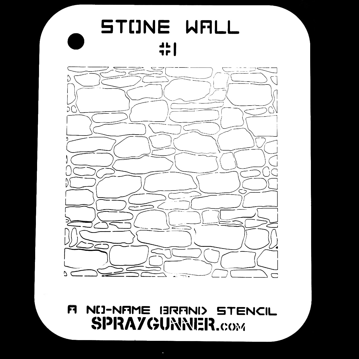 NO-NAME Brand Stone Wall Stencil #1 - Urbanlystore