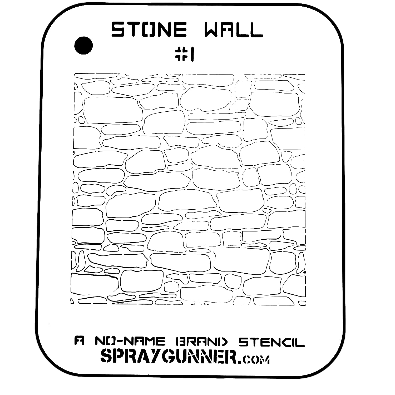 NO-NAME Brand Stone Wall Stencil #1 - Urbanlystore