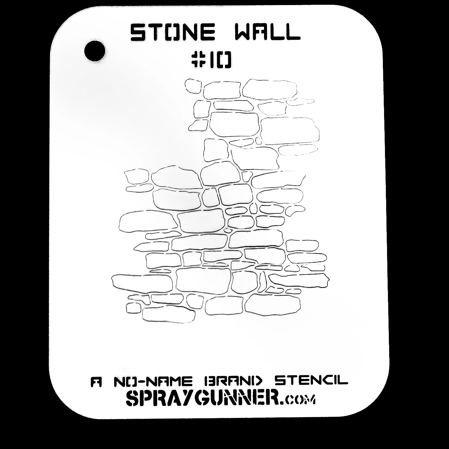 NO-NAME Brand Stone Wall Stencil #10 - Urbanlystore