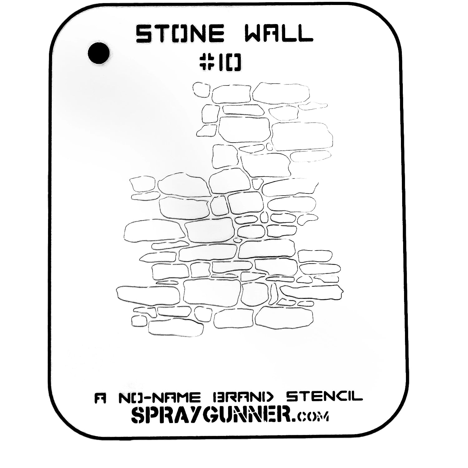 NO-NAME Brand Stone Wall Stencil #10 - Urbanlystore