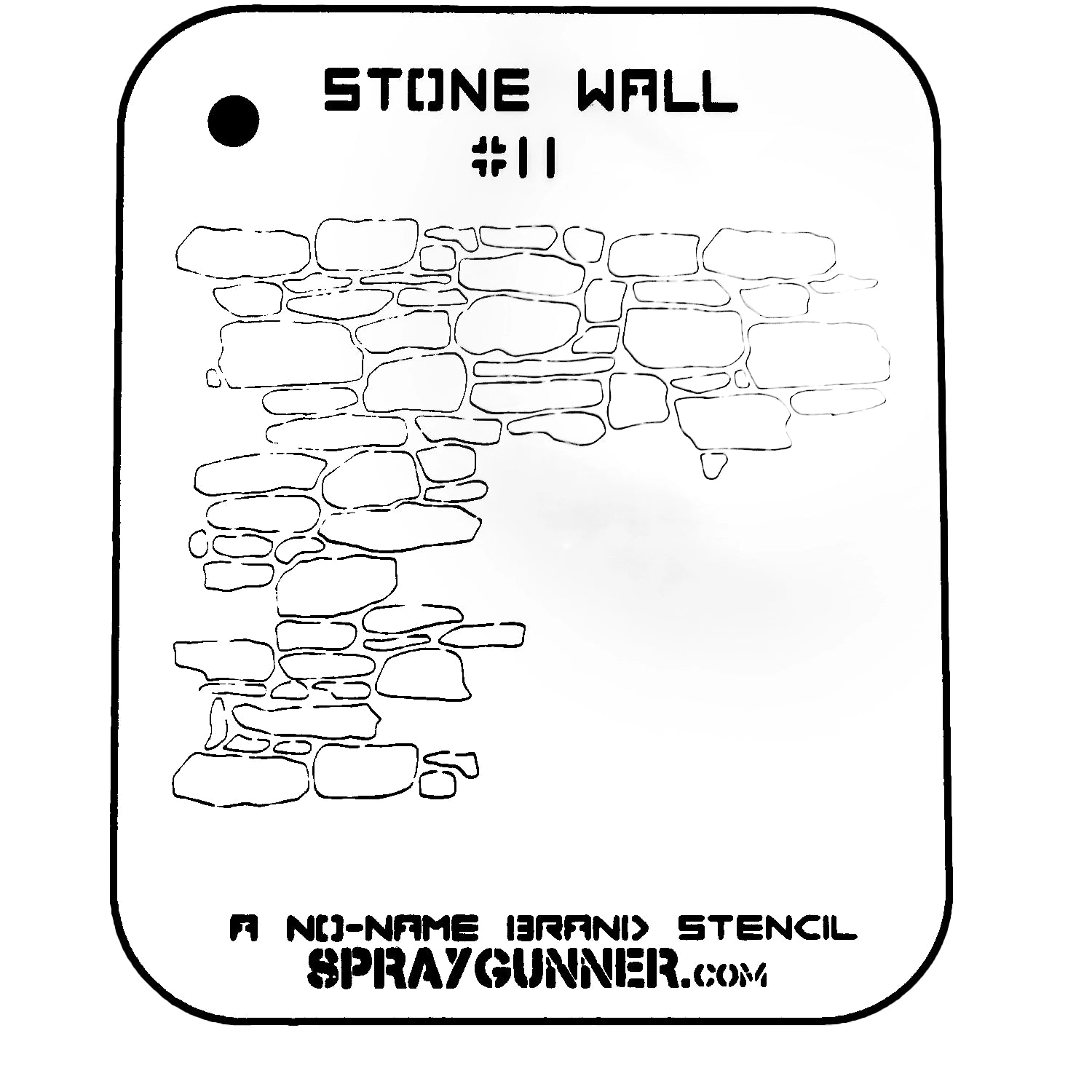 NO-NAME Brand Stone Wall Stencil #11 - Urbanlystore