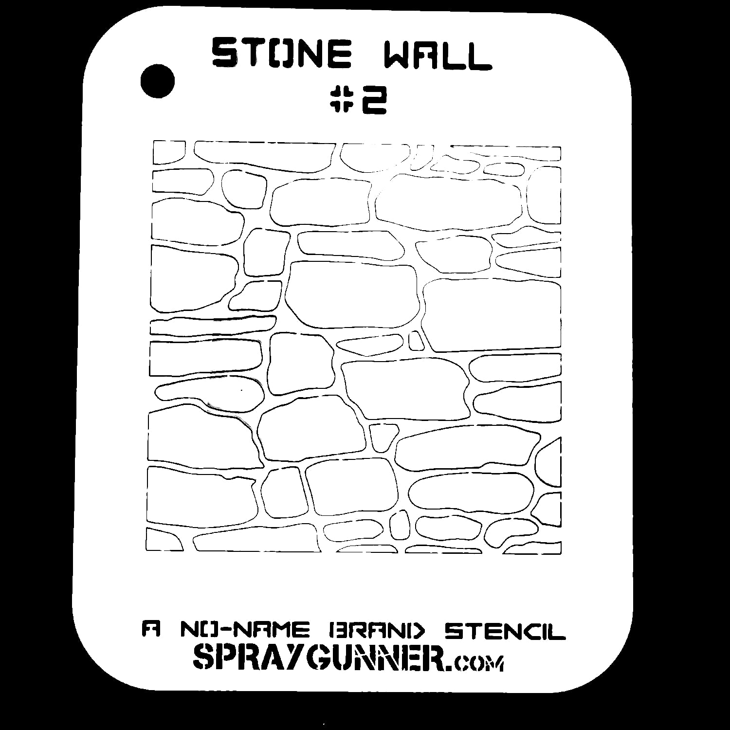NO-NAME Brand Stone Wall Stencil #2 - Urbanlystore