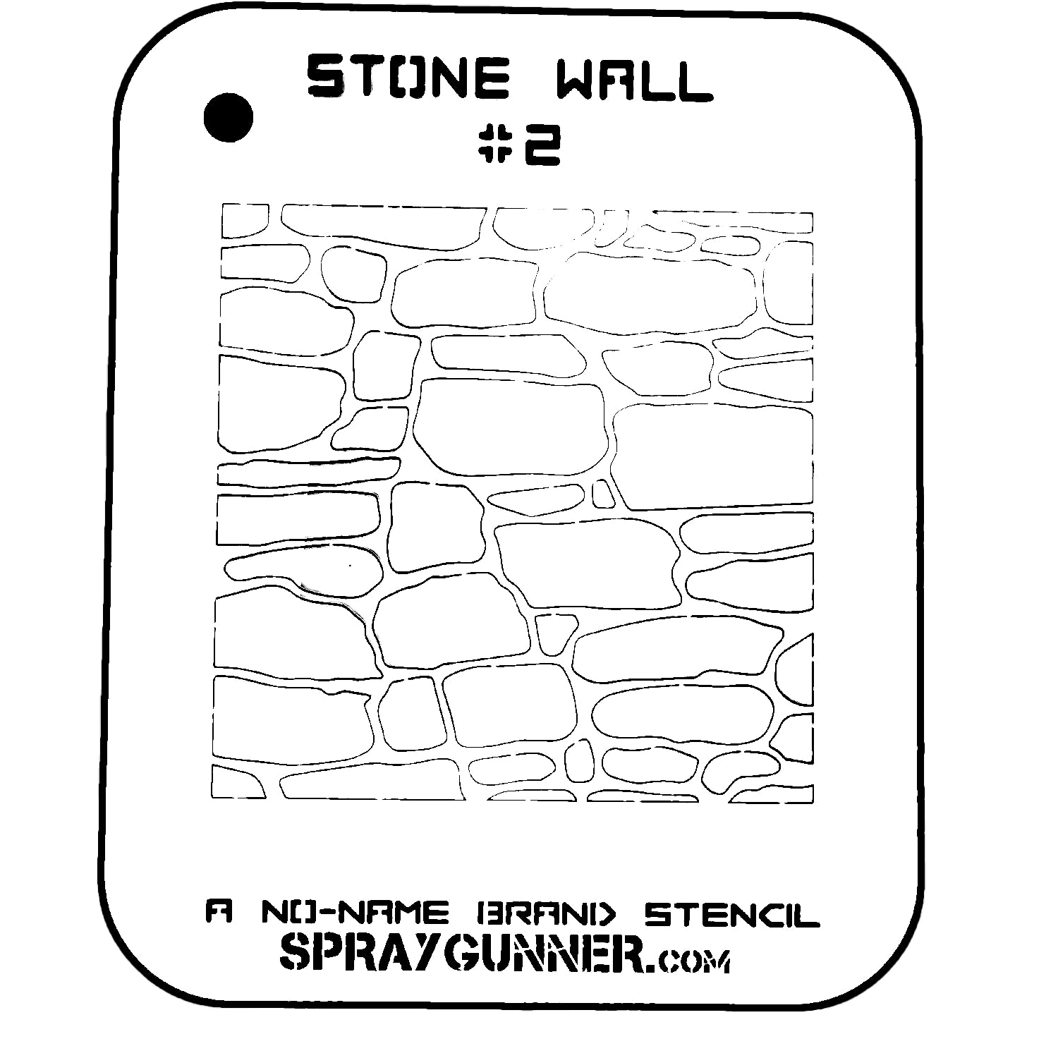 NO-NAME Brand Stone Wall Stencil #2 - Urbanlystore
