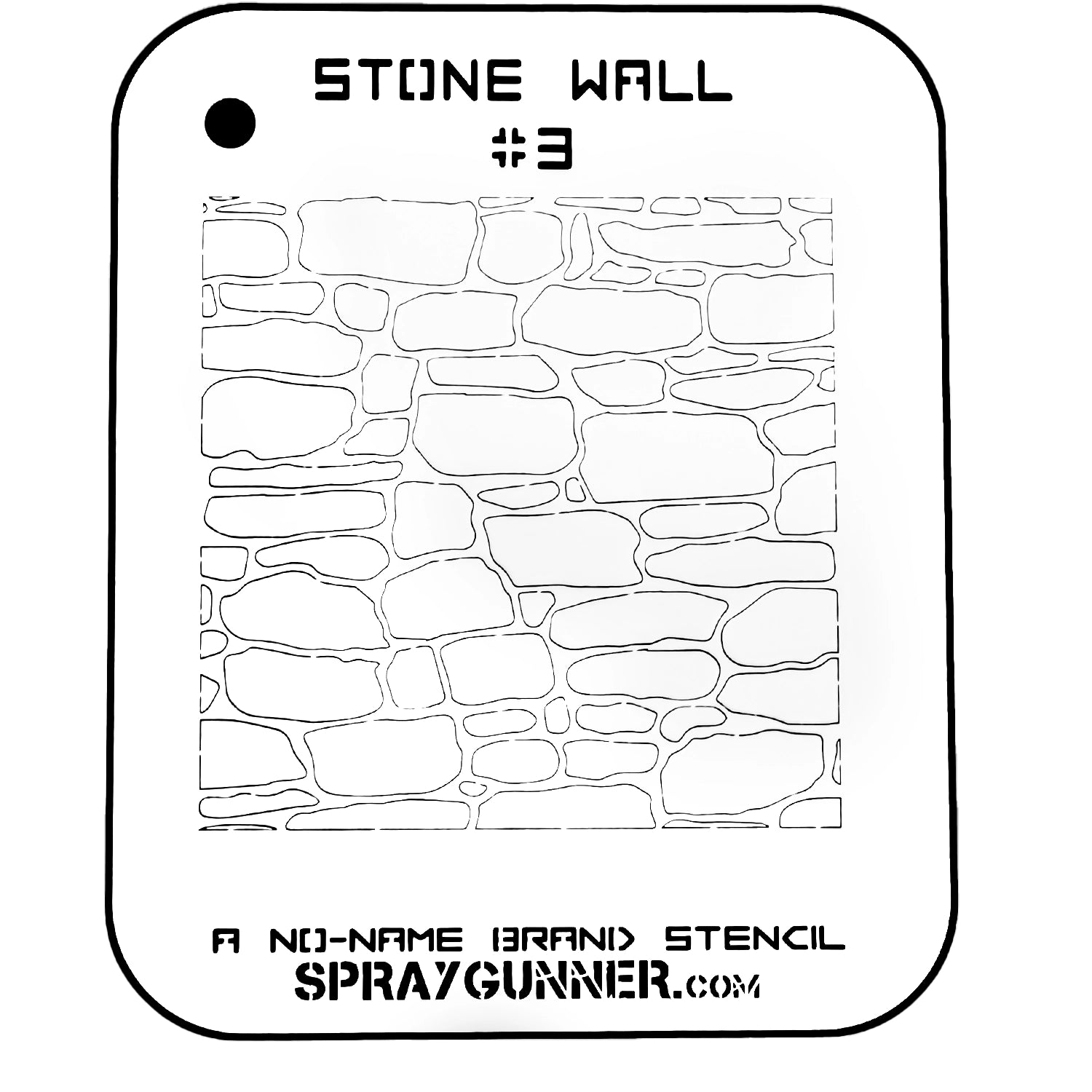 NO-NAME Brand Stone Wall Stencil #3 - Urbanlystore