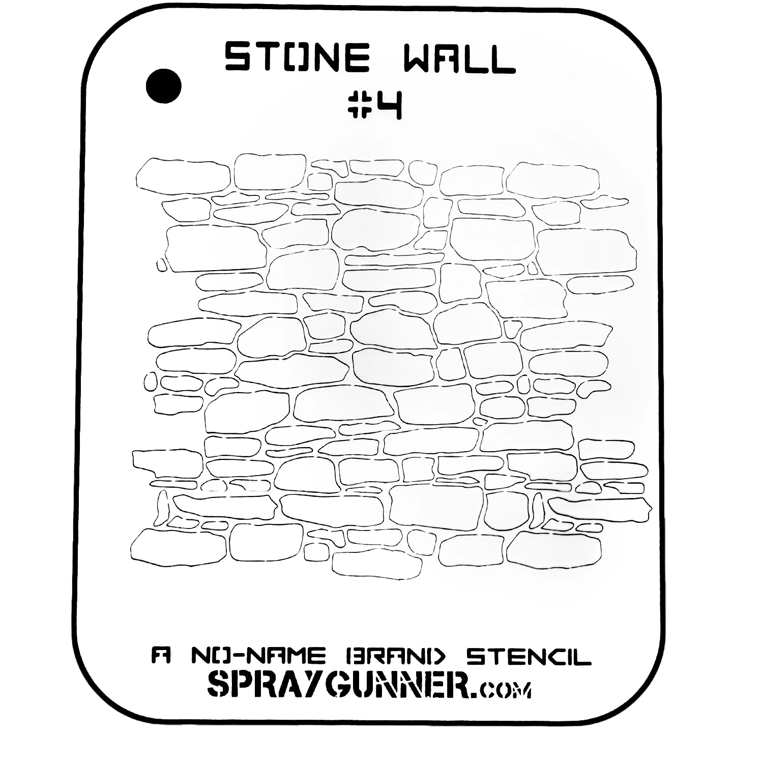 NO-NAME Brand Stone Wall Stencil #4 - Urbanlystore