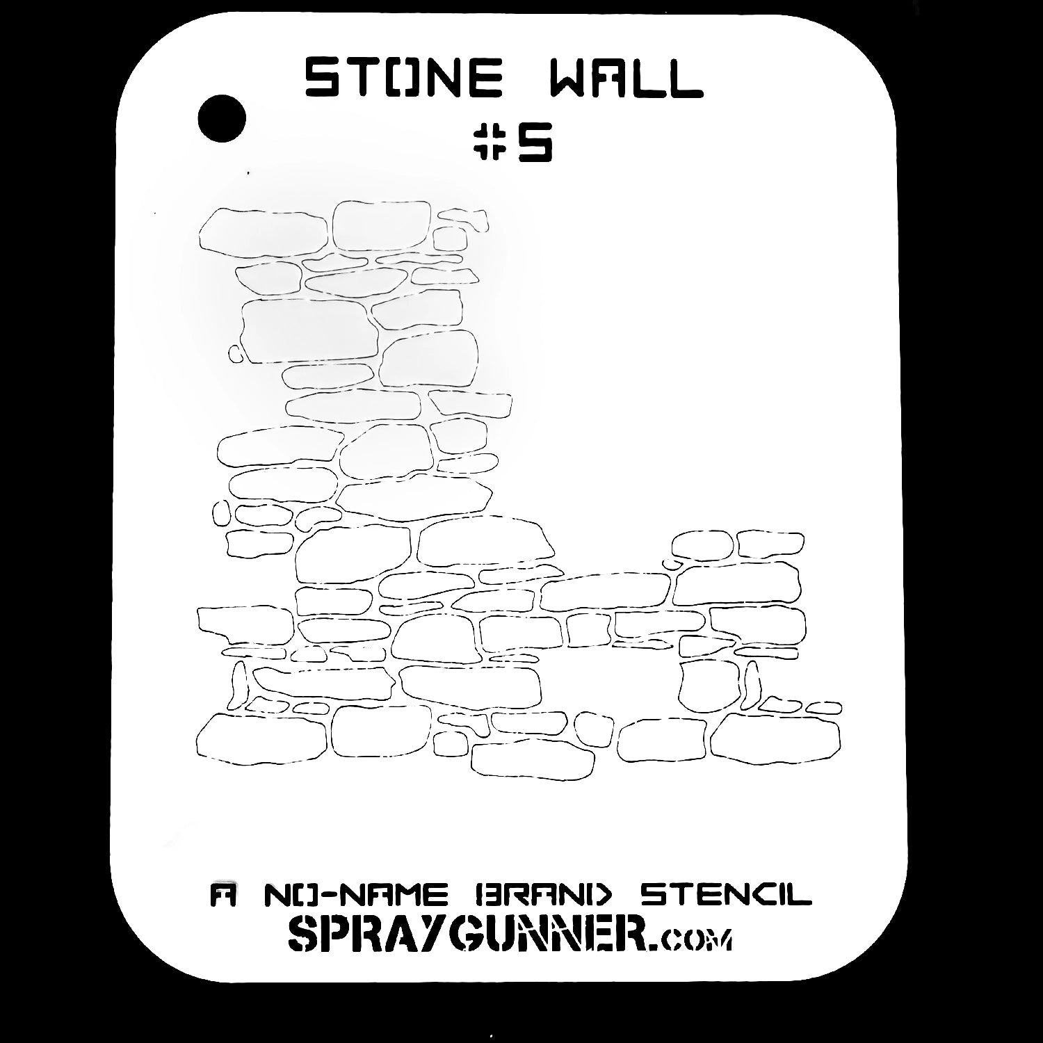 NO-NAME Brand Stone Wall Stencil #5 - Urbanlystore