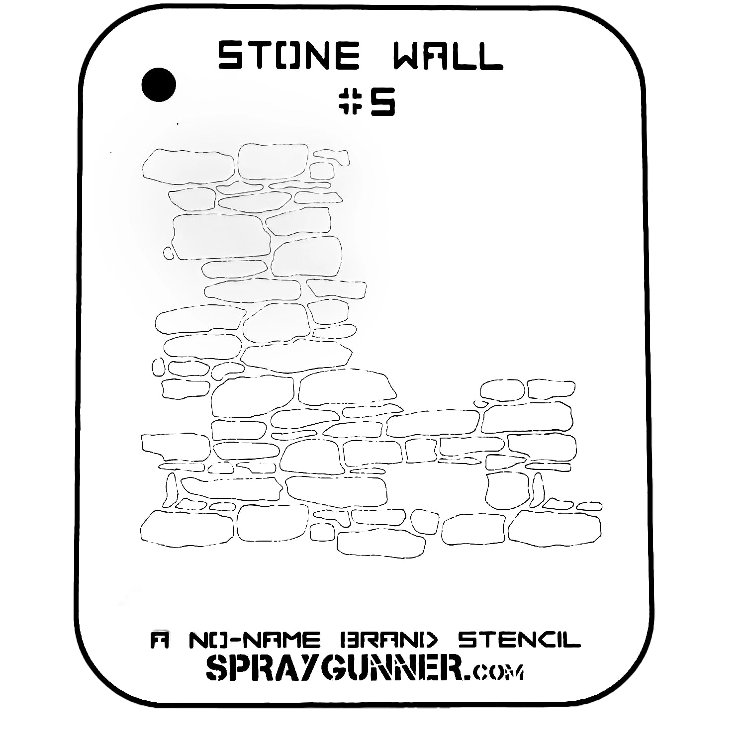 NO-NAME Brand Stone Wall Stencil #5 - Urbanlystore