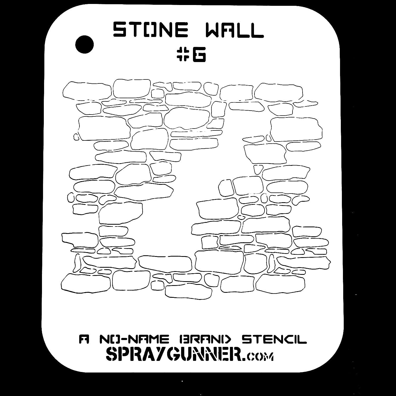 NO-NAME Brand Stone Wall Stencil #6 - Urbanlystore