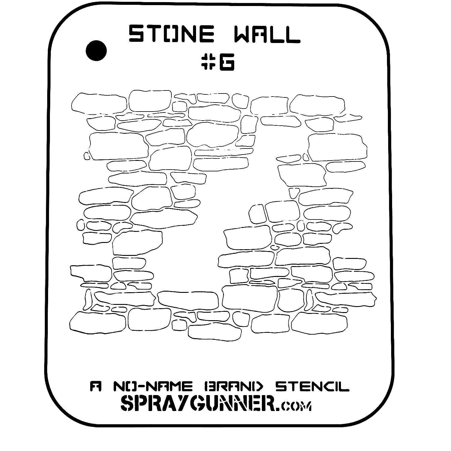 NO-NAME Brand Stone Wall Stencil #6 - Urbanlystore