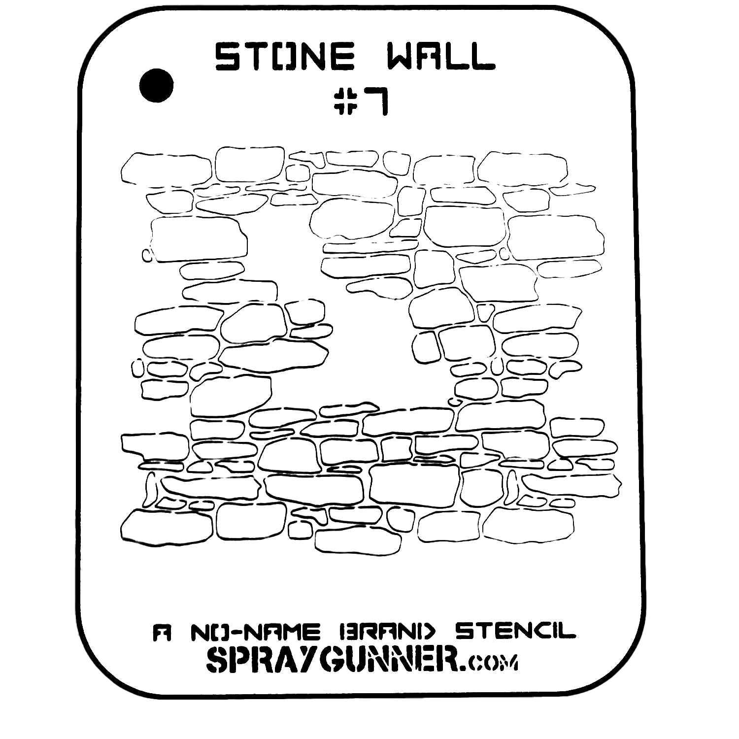 NO-NAME Brand Stone Wall Stencil #7 - Urbanlystore