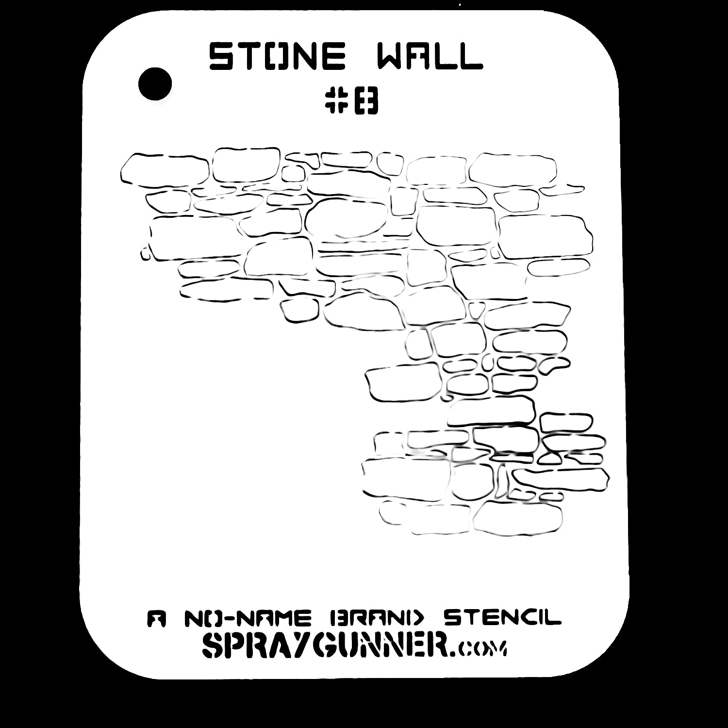 NO-NAME Brand Stone Wall Stencil #8 - Urbanlystore