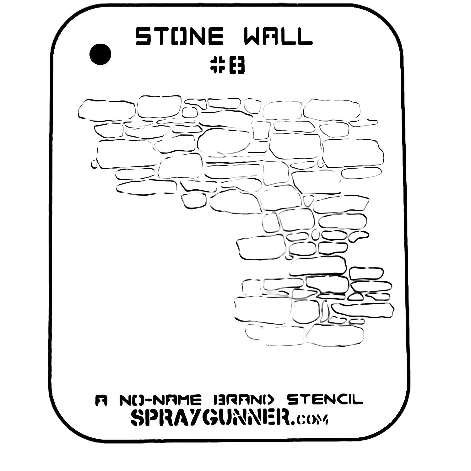 NO-NAME Brand Stone Wall Stencil #8 - Urbanlystore
