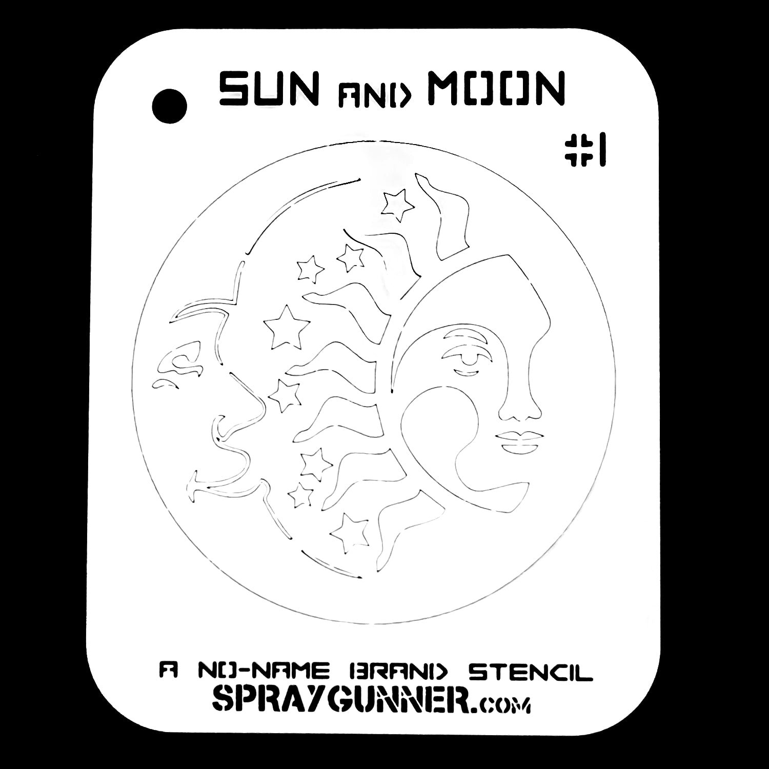 NO-NAME Brand Sun and Moon Stencil #1 - Urbanlystore