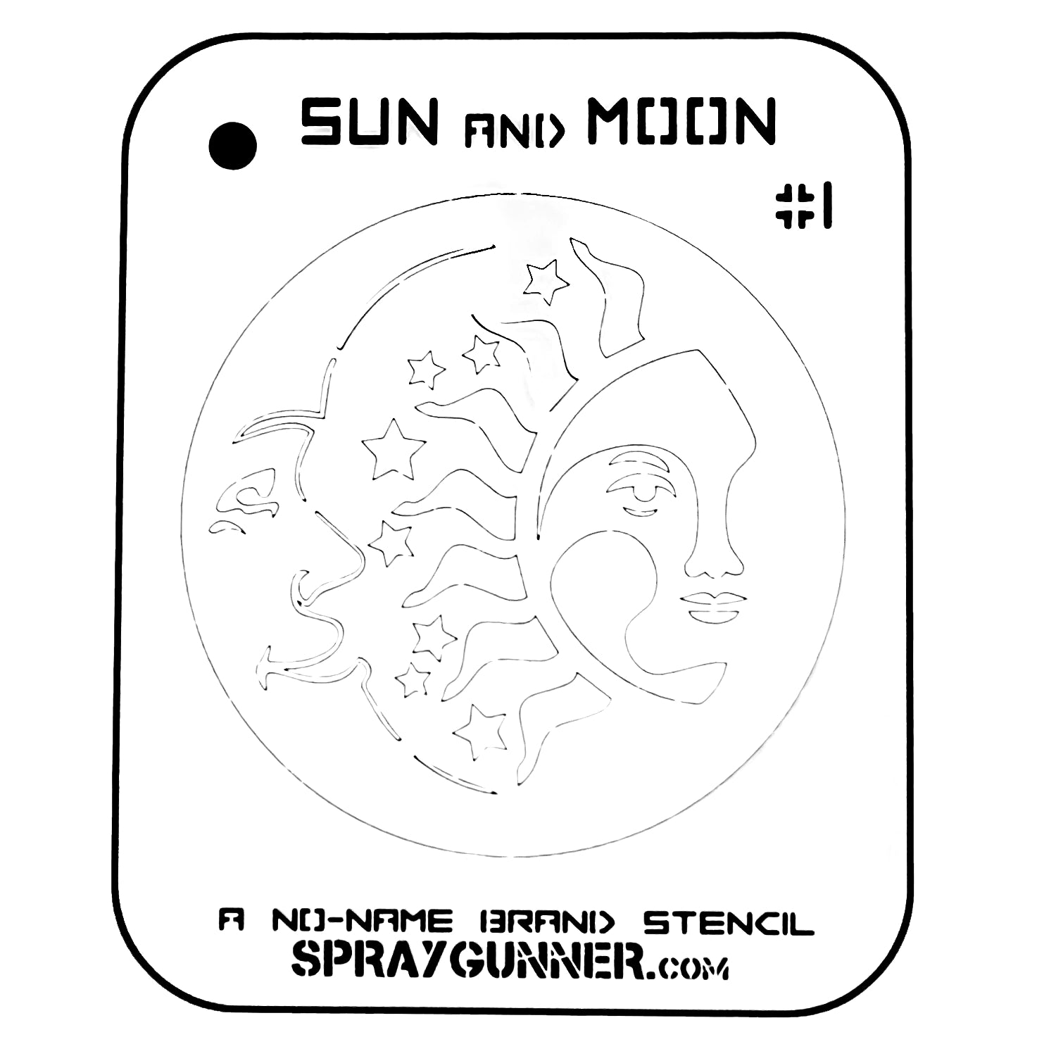 NO-NAME Brand Sun and Moon Stencil #1 - Urbanlystore