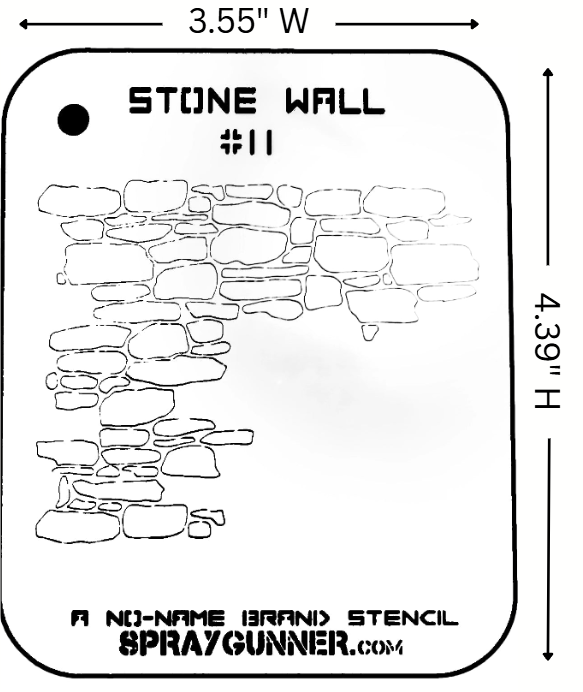 Stone Wall #11 Stencil for airbrushing by NO-NAME Brand