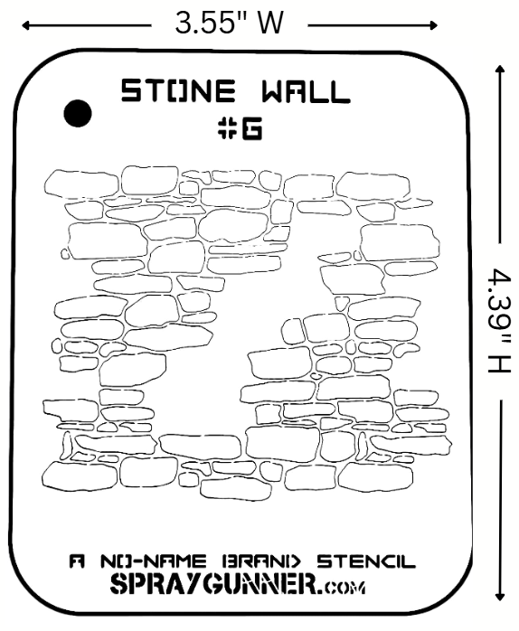 Stone Wall #6 Stencil for airbrushing by NO-NAME Brand