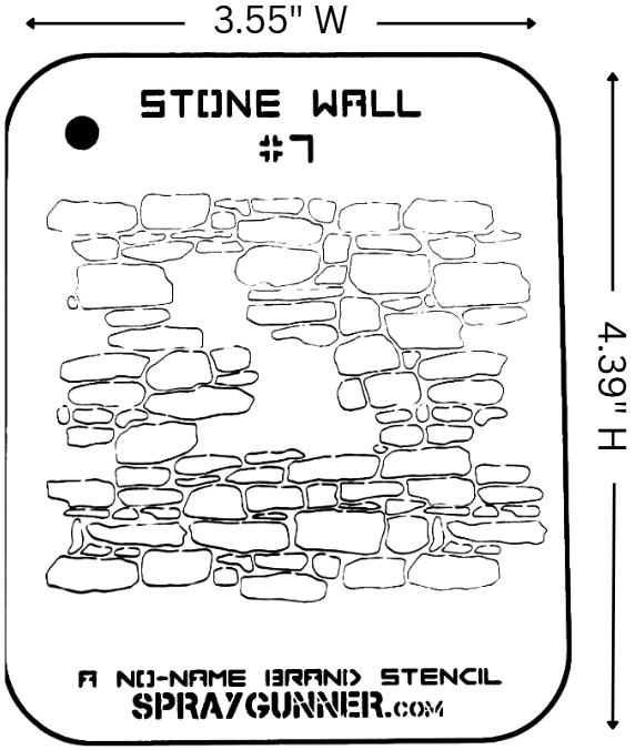 Stone Wall #7 Stencil for airbrushing by NO-NAME Brand