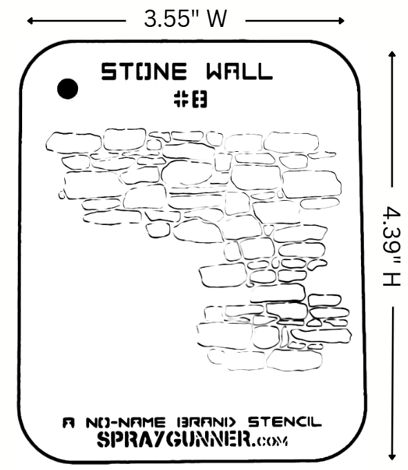 Stone Wall Stencil #8 for airbrushing by NO-NAME Brand