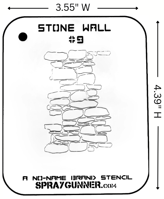 Stone Wall Stencil #9 for airbrushing by NO-NAME Brand