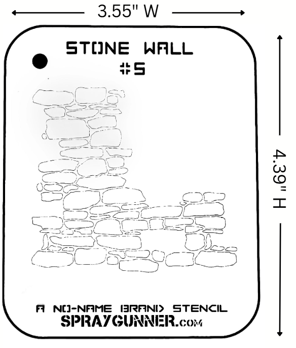 Stone Wall #5 Stencil for airbrushing by NO-NAME Brand