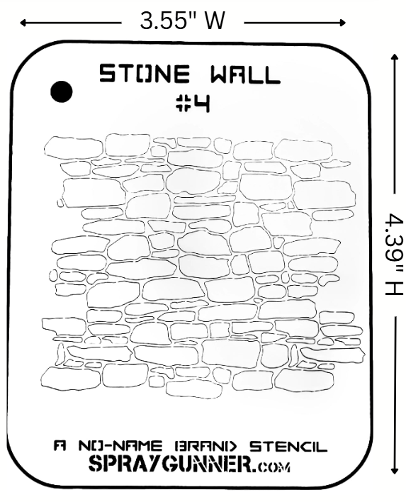 Stone Wall #4 Stencil for airbrushing by NO-NAME Brand