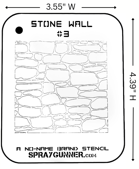 Stone Wall #3 Stencil for airbrushing by NO-NAME Brand