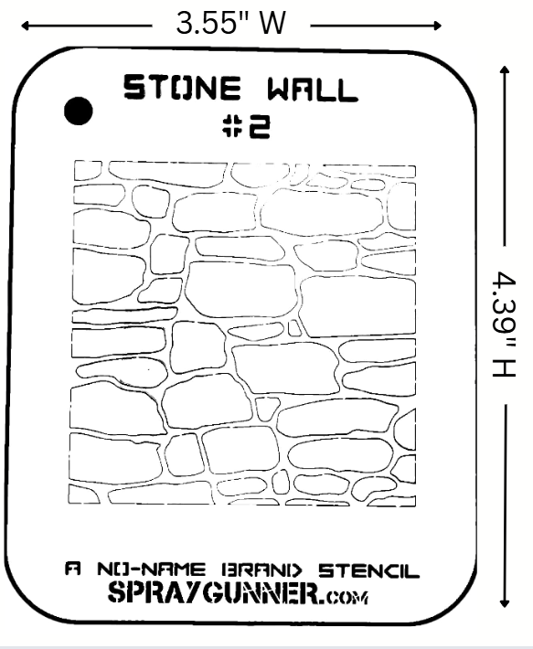 Stone Wall #1 Stencil for airbrushing by NO-NAME Brand
