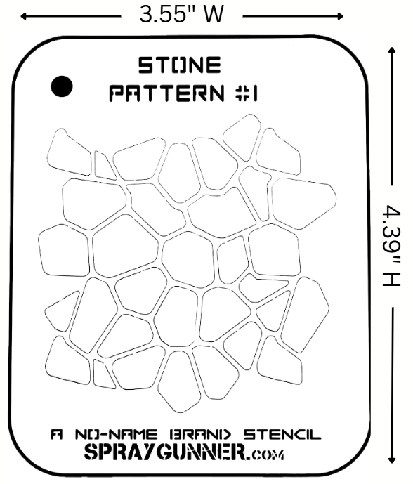 Stone Pattern #1 Stencil for airbrushing by NO-NAME Brand