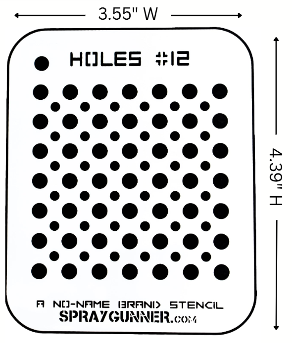Holes #12 Stencil for airbrushing by NO-NAME Brand