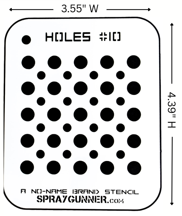 Holes #10 Stencil for airbrushing by NO-NAME Brand
