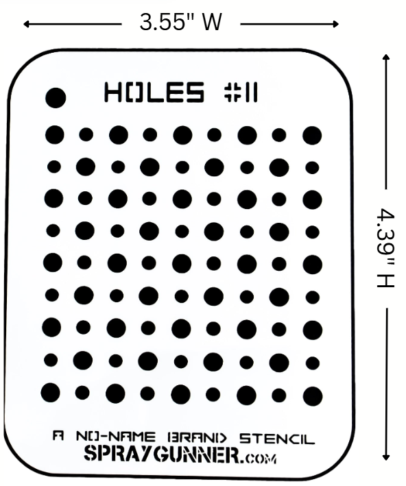 Holes #11 Stencil for airbrushing by NO-NAME Brand