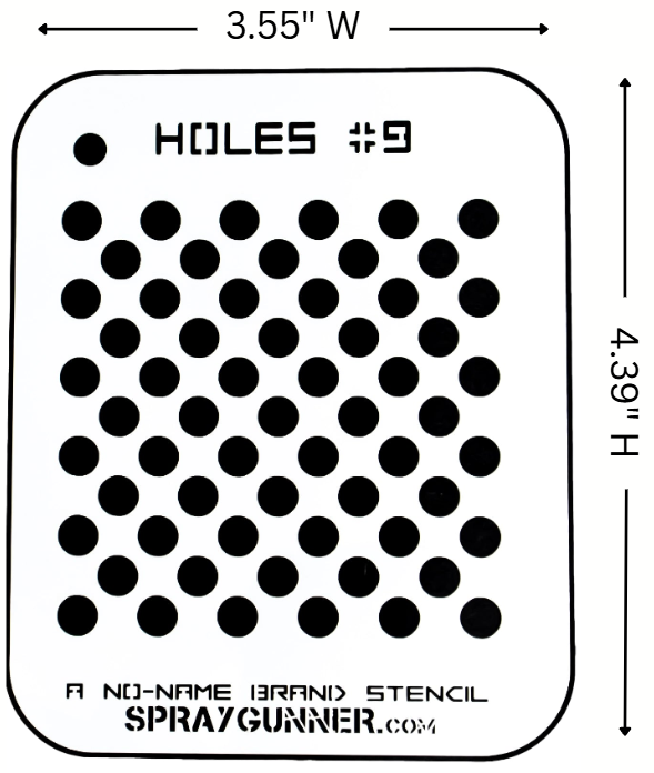 Holes #8 Stencil for airbrushing by NO-NAME Brand
