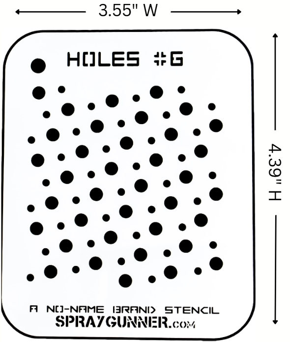 Holes #6 Stencil for airbrushing by NO-NAME Brand