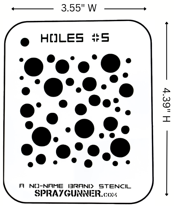 Holes #5 Stencil for airbrushing by NO-NAME Brand