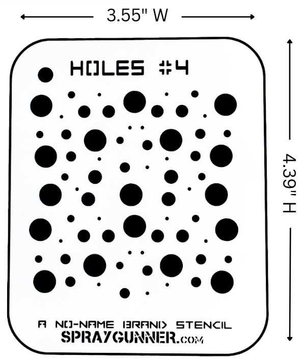 Holes #4 Stencil for airbrushing by NO-NAME Brand
