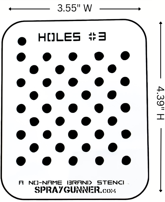 Holes #3 Stencil for airbrushing by NO-NAME Brand