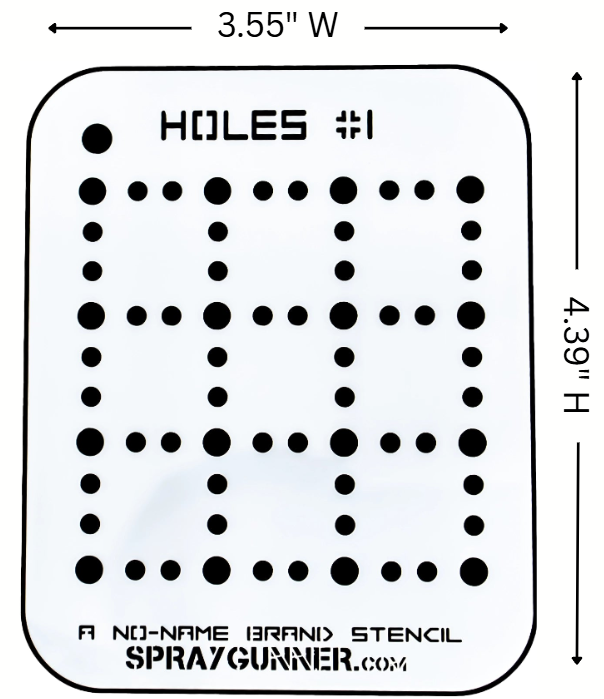 Holes #1 Stencil for airbrushing by NO-NAME Brand