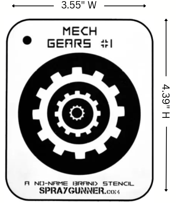 Mech Gears #1 Stencil for airbrushing by NO-NAME Brand